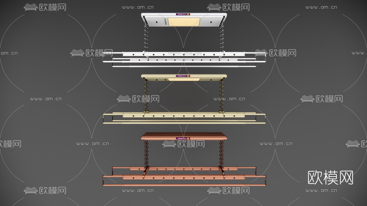现代自动升降晾衣架su模型