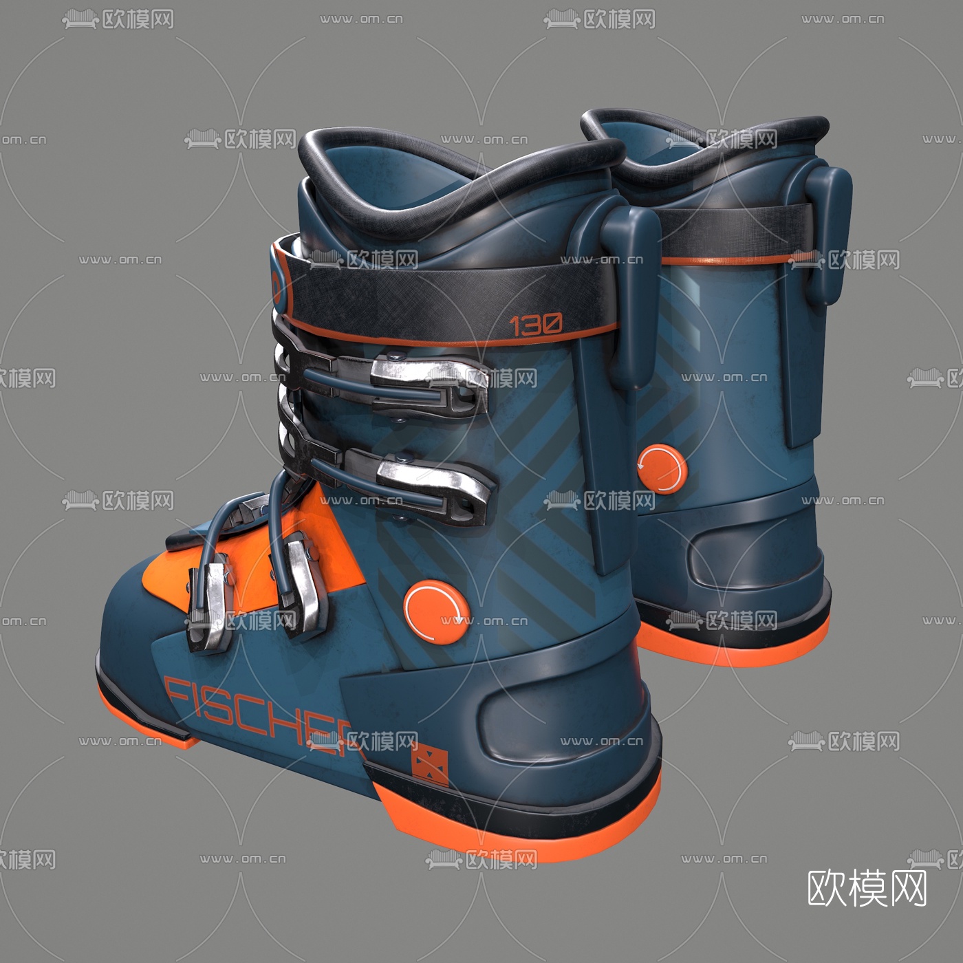 现代雪地靴3d模型