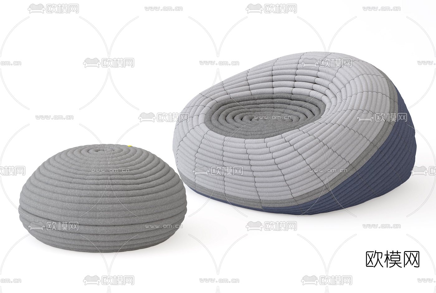 现代布艺懒人沙发3d模型下载