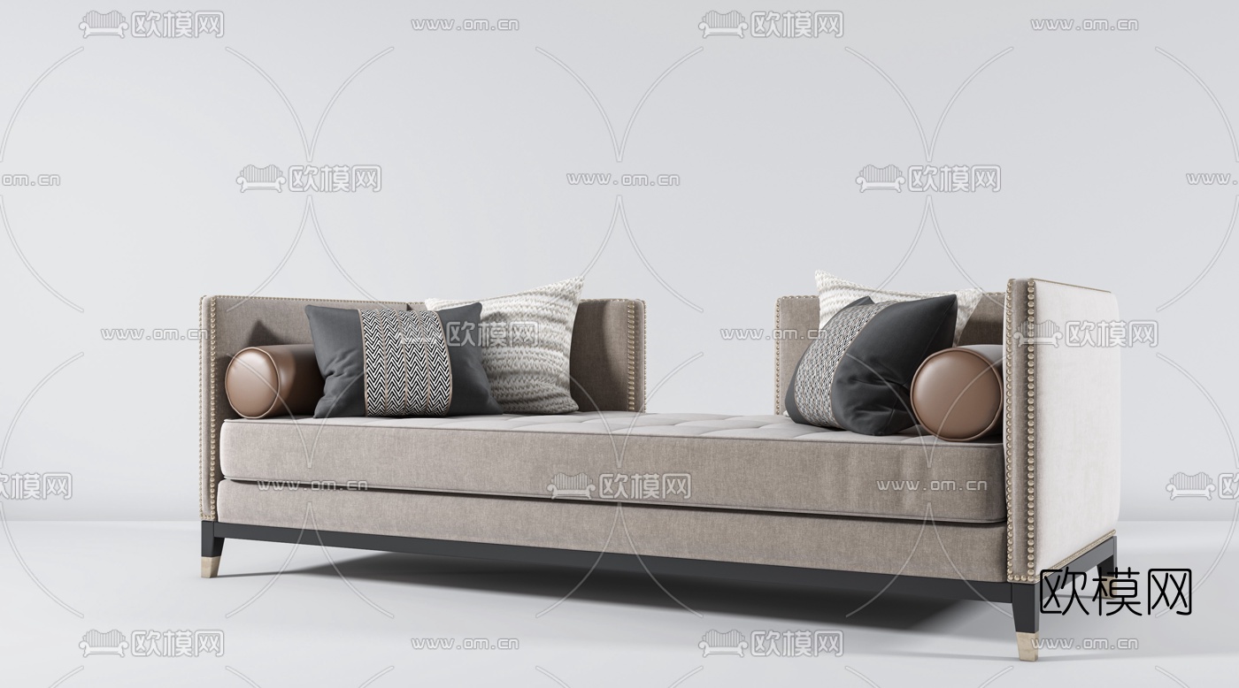 现代贵妃椅3d模型下载（渲染图3）