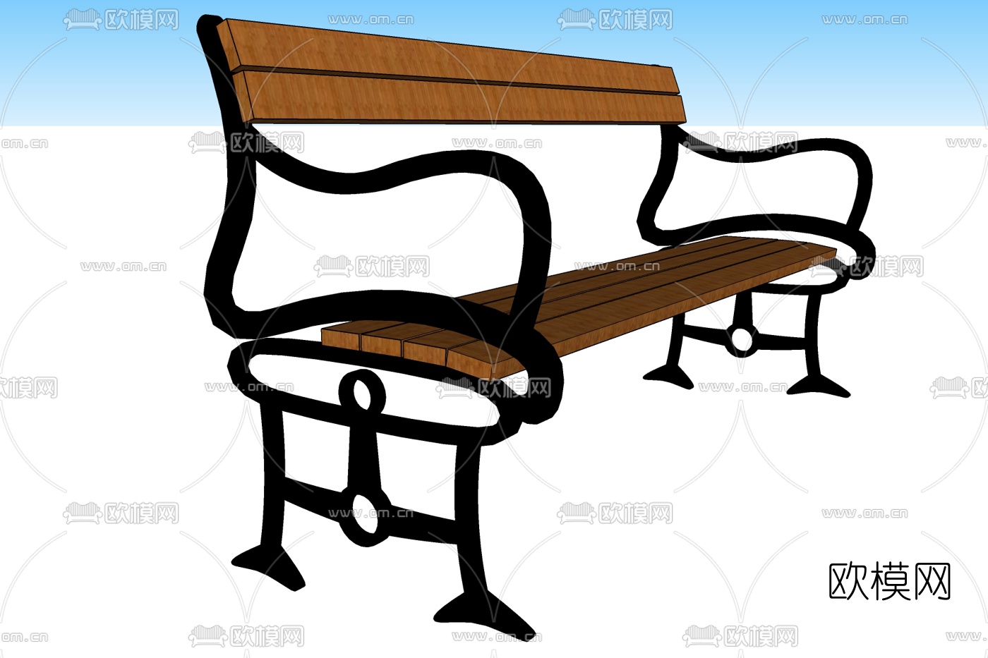 现代公用椅免费su模型下载