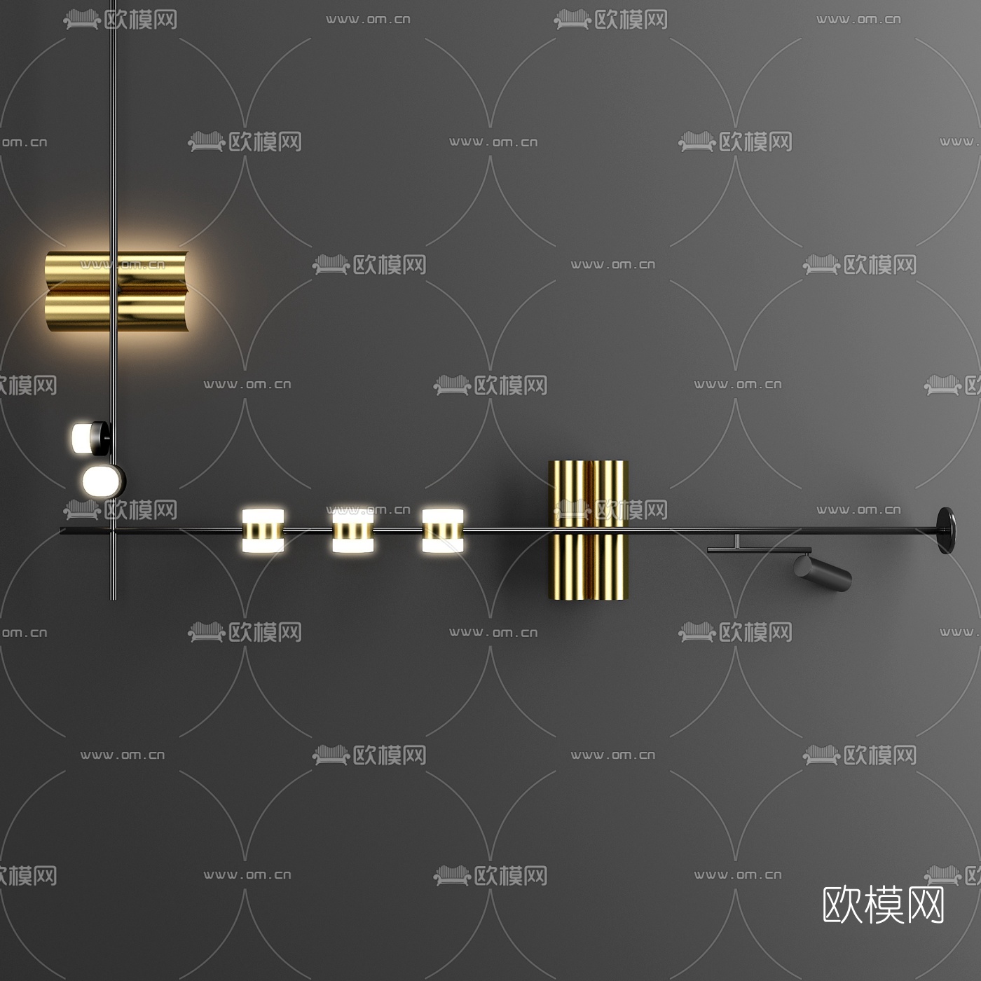 现代个性时尚吊灯3d模型