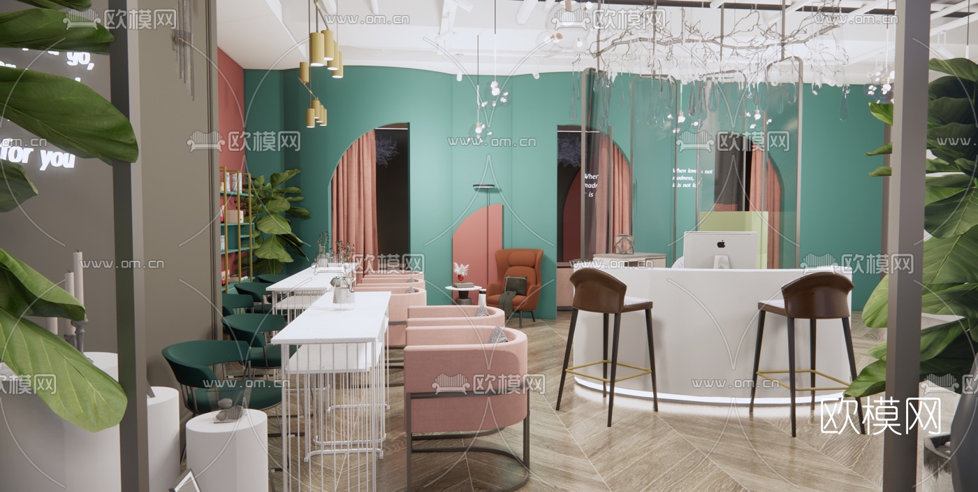 现代SPA养生会所su模型下载（渲染图3）