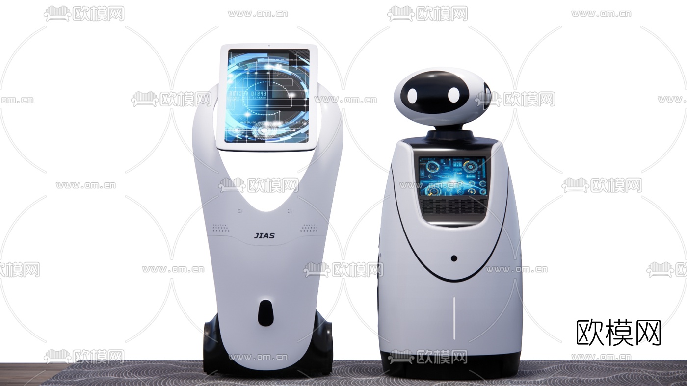 现代排号机导购机su模型下载（渲染图1）