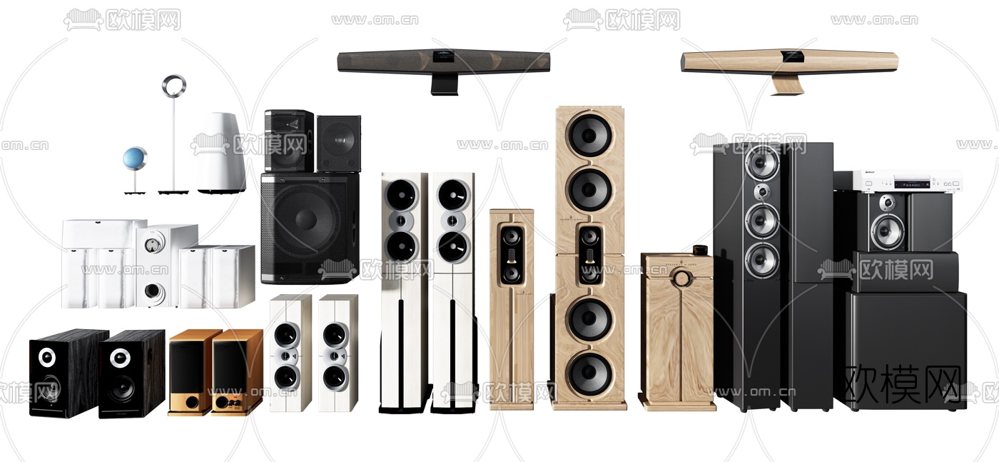 现代音箱设备3d模型下载