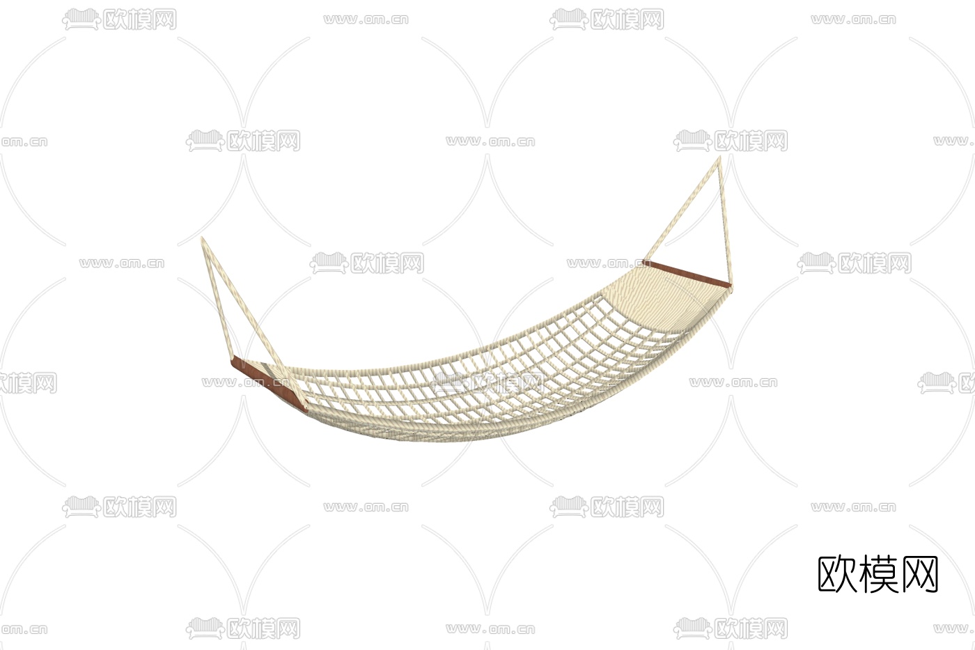现代网格吊床su模型下载