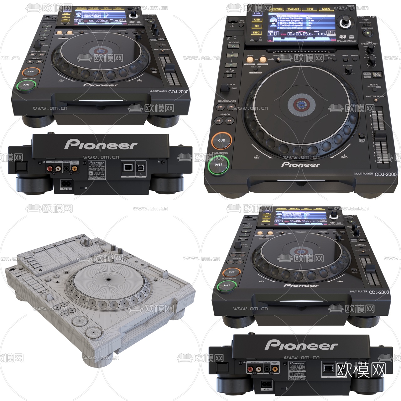 现代DJ打碟机3d模型下载