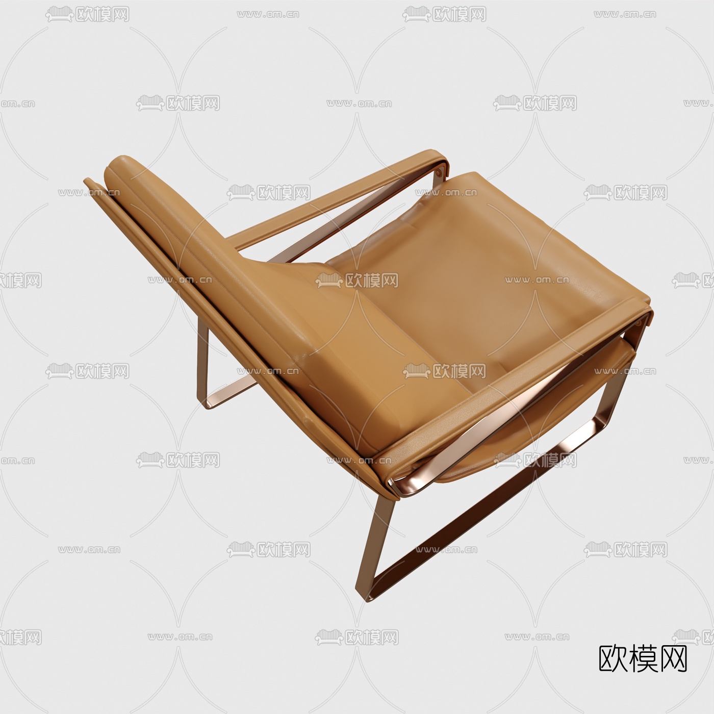 现代休闲躺椅3d模型