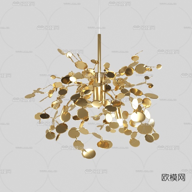 现代金属装饰灯免费3d模型下载