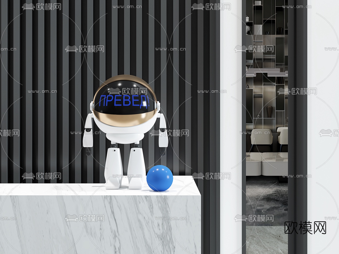 现代机器人3d模型