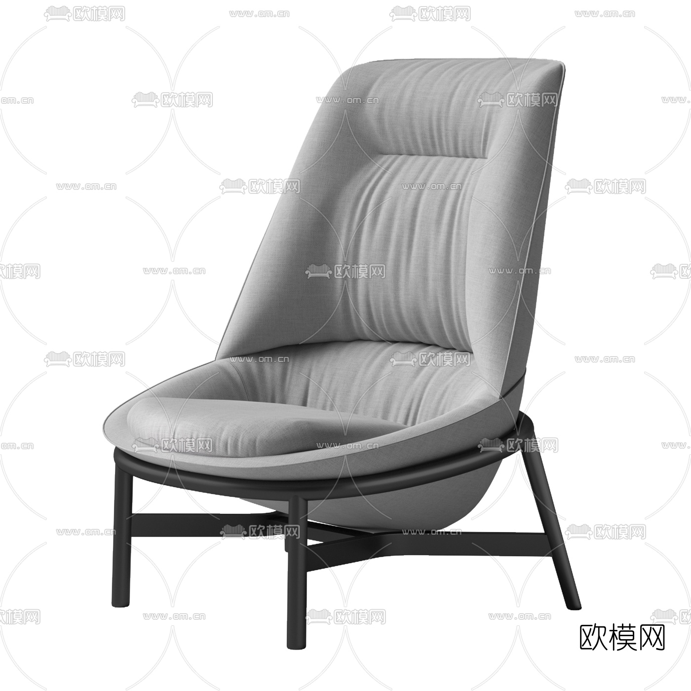 现代布艺躺椅3d模型