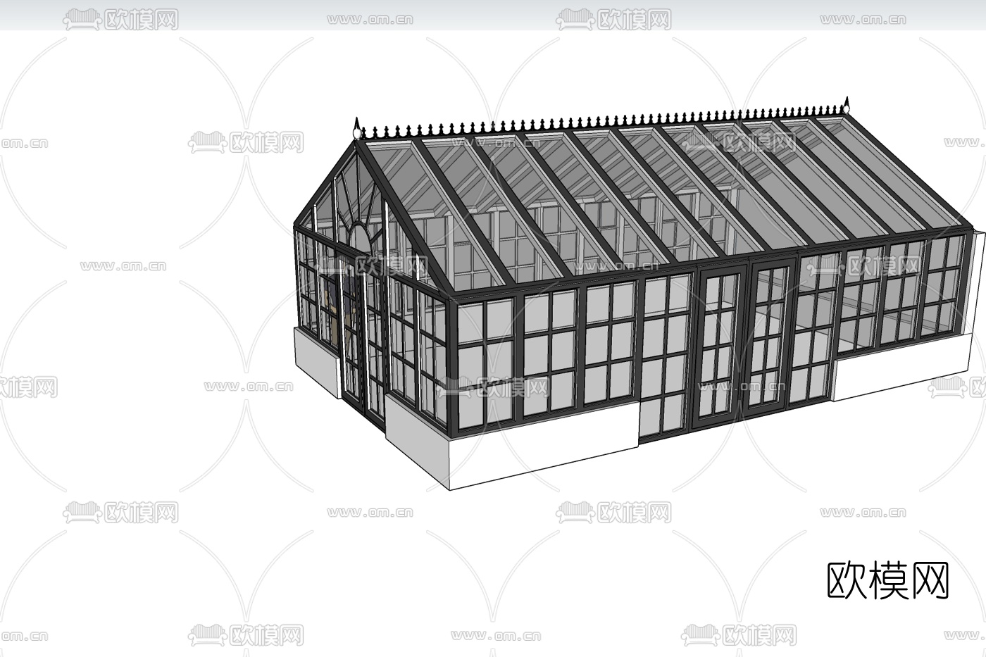 现代阳光房免费su模型下载