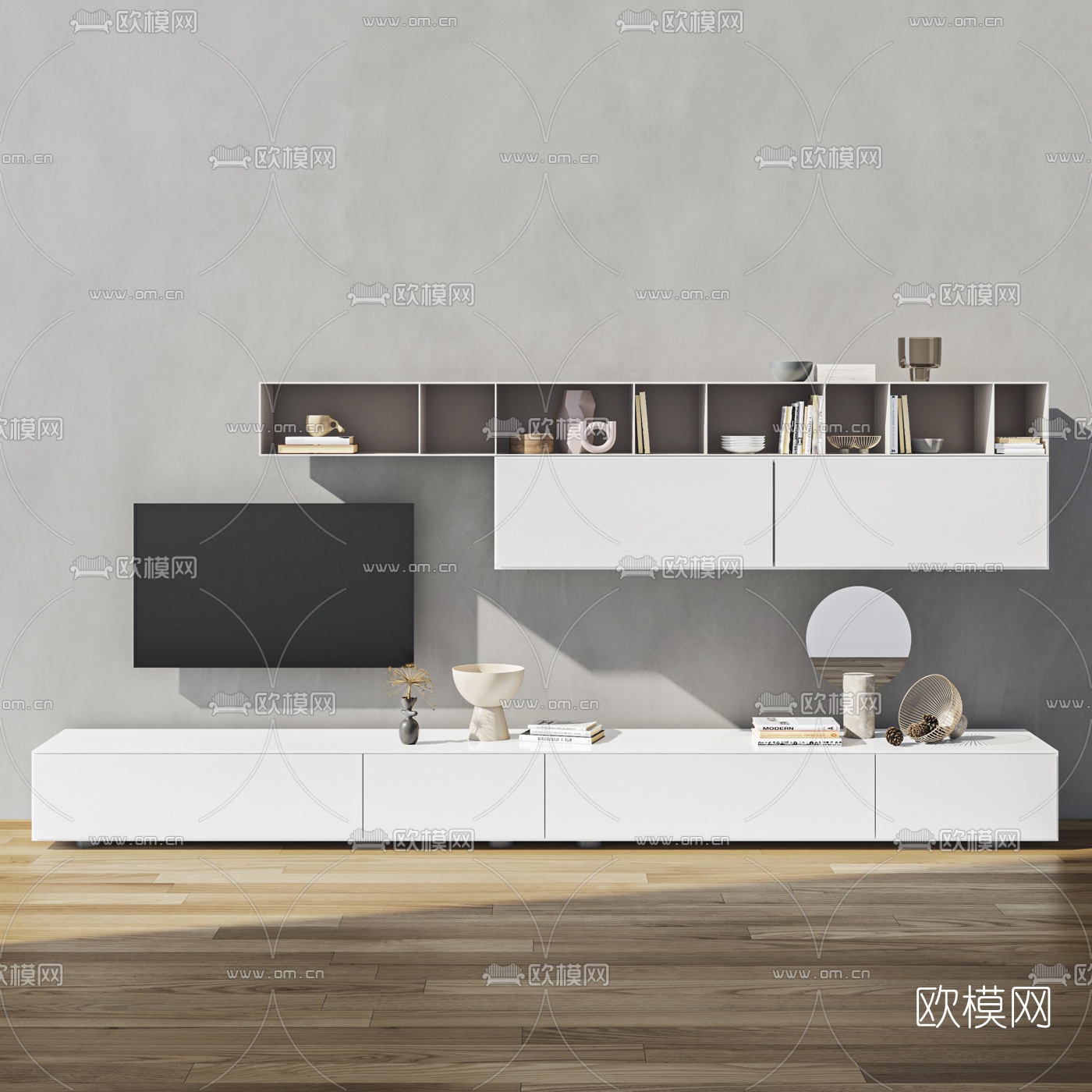 北欧电视柜3d模型