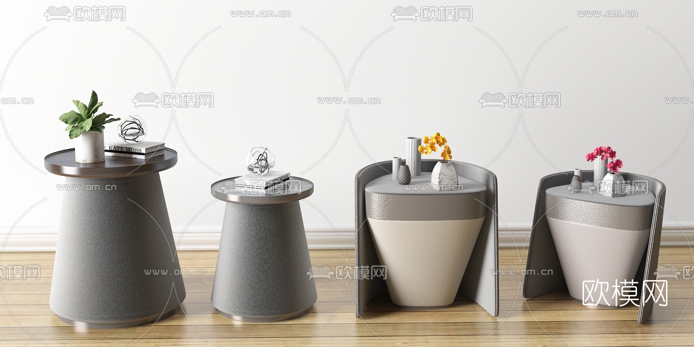 现代时尚角几圆几3d模型