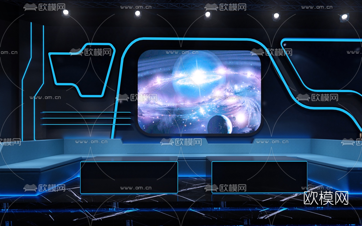 工业风酒吧3d模型