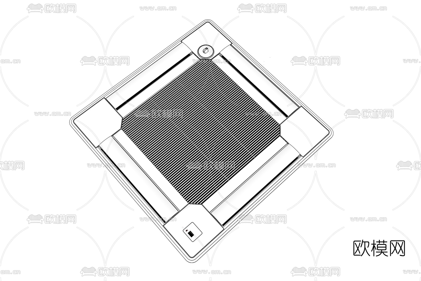 现代中央空调免费su模型下载
