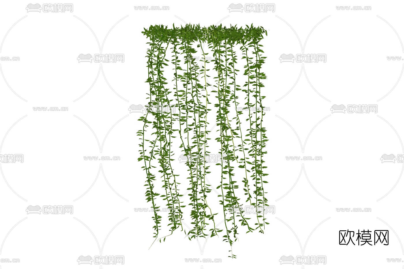 现代绿植藤蔓su模型