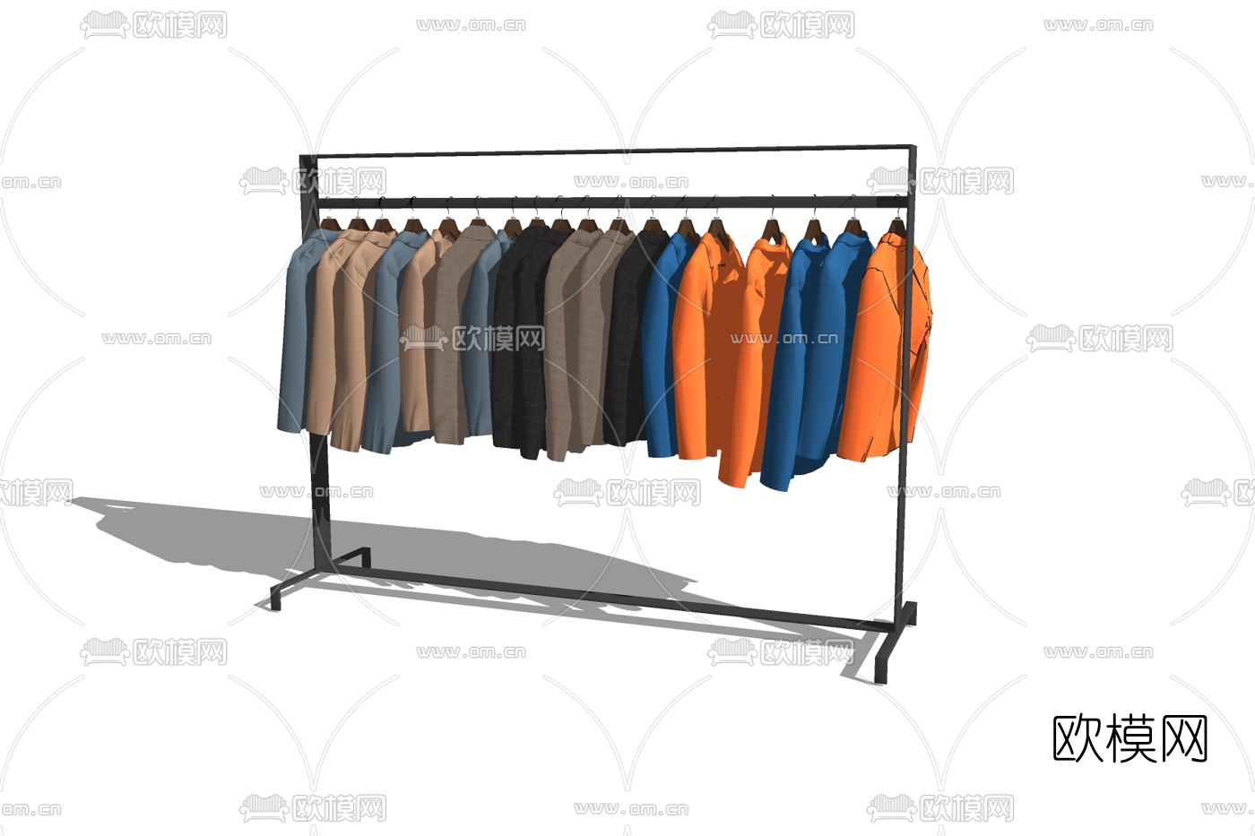 现代晾衣架免费su模型下载