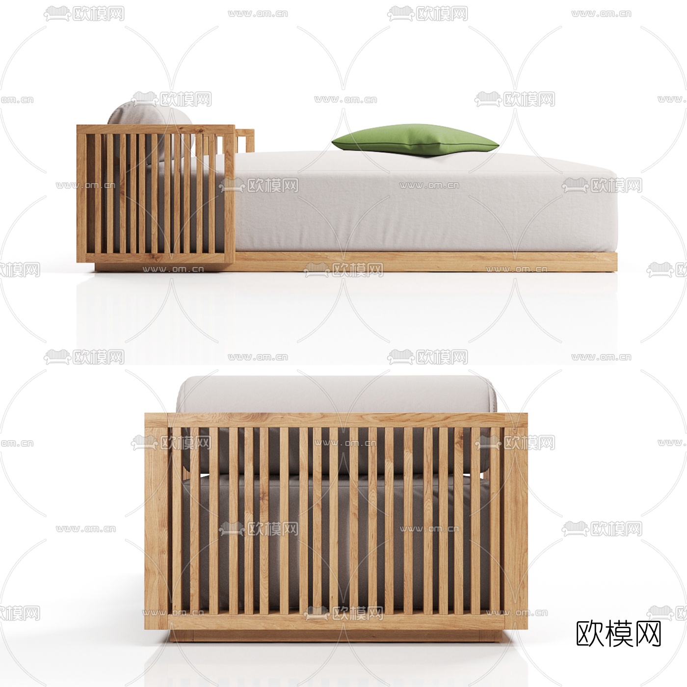 北欧布艺贵妃椅3d模型