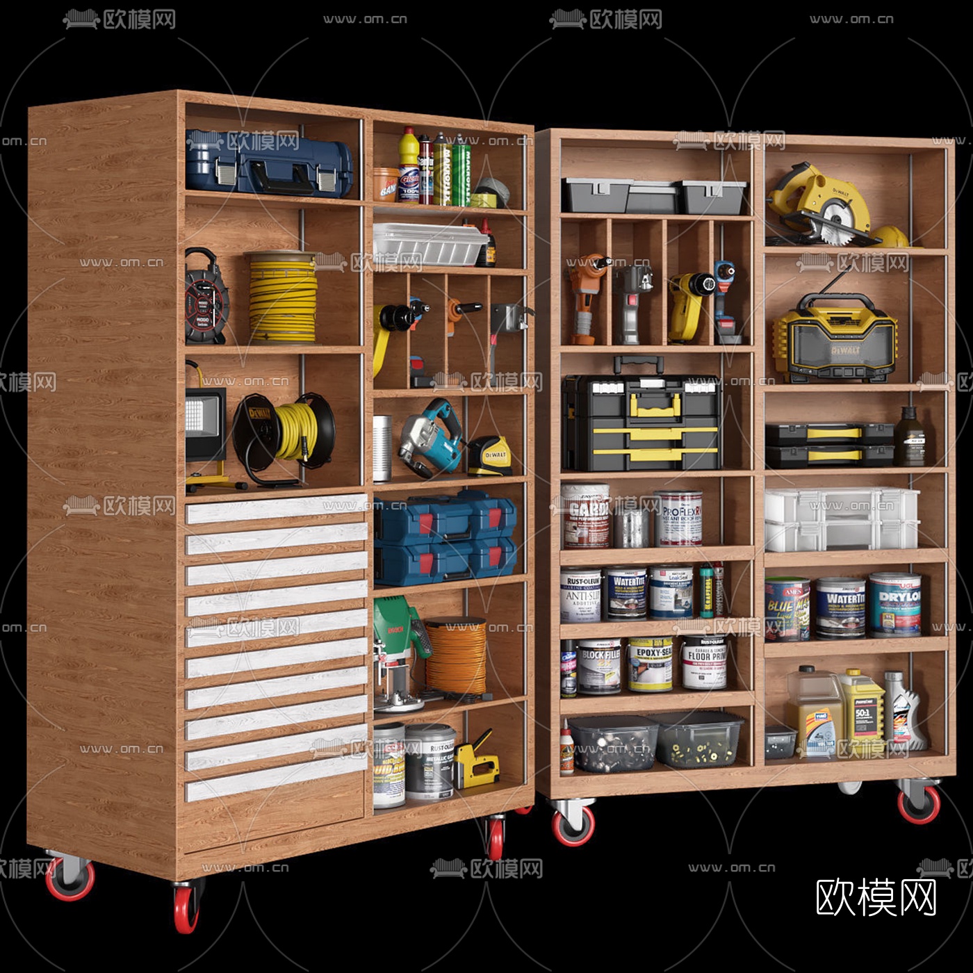 工业风汽车修理工具设备3d模型