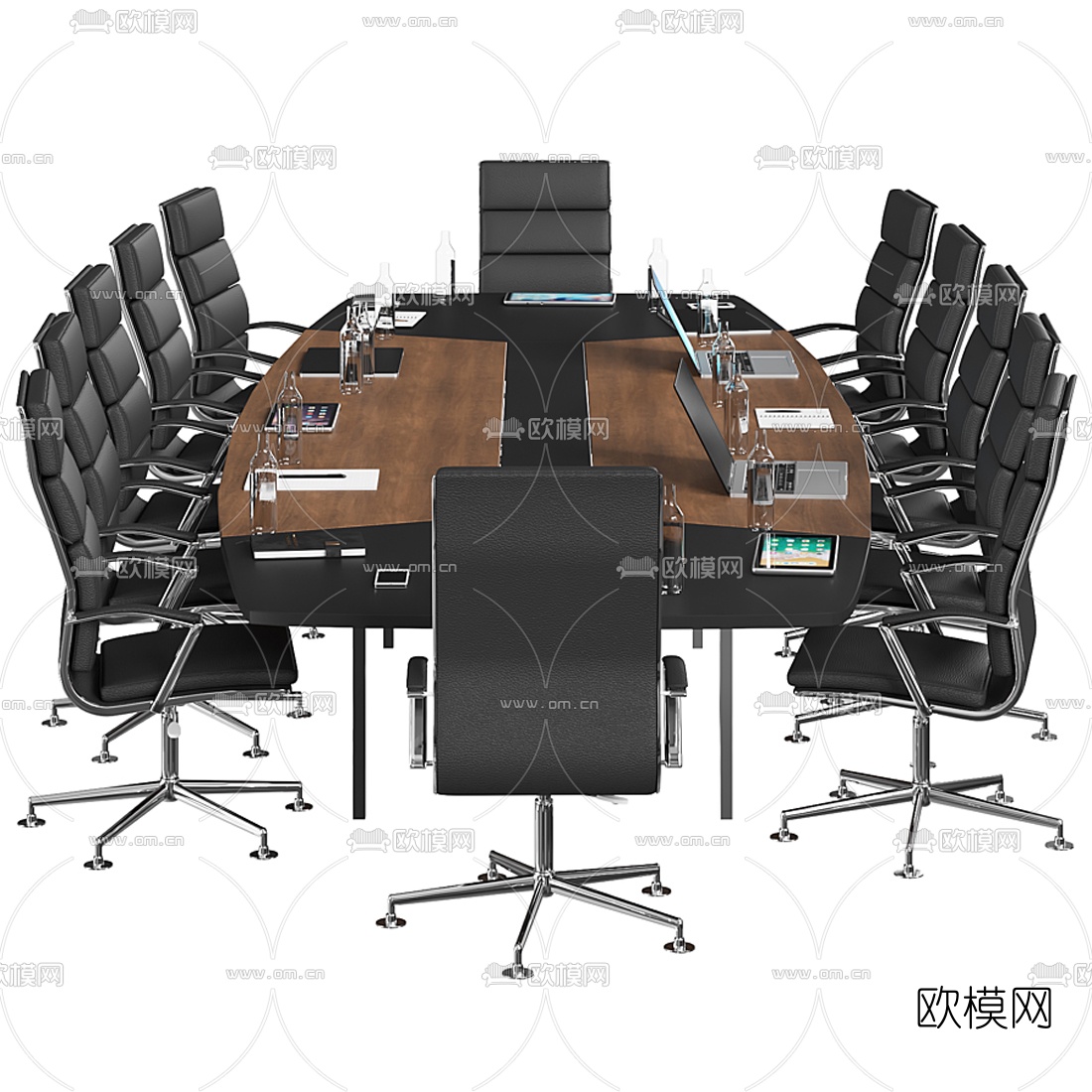 现代会议桌椅3d模型