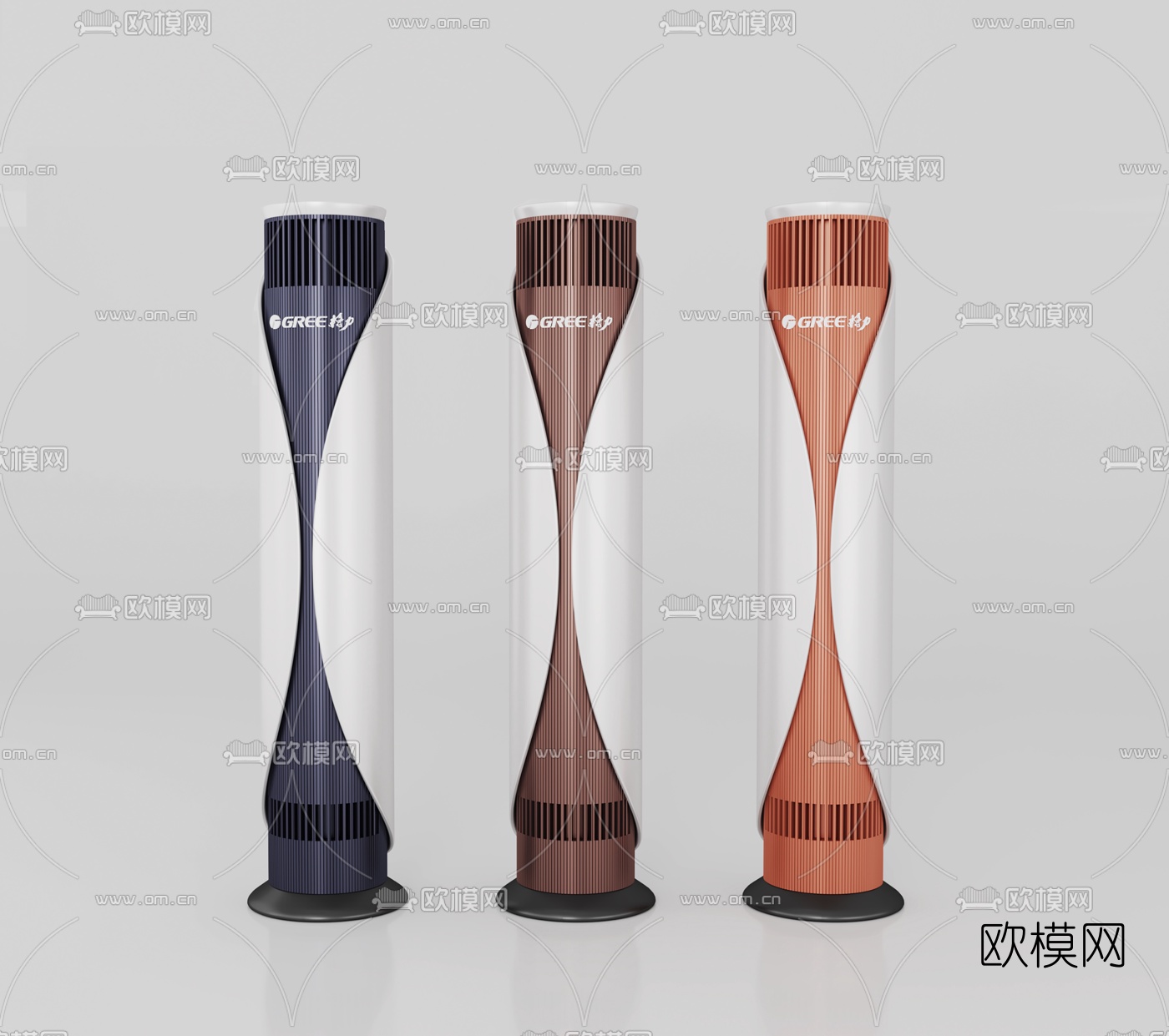 现代立式空调3d模型下载