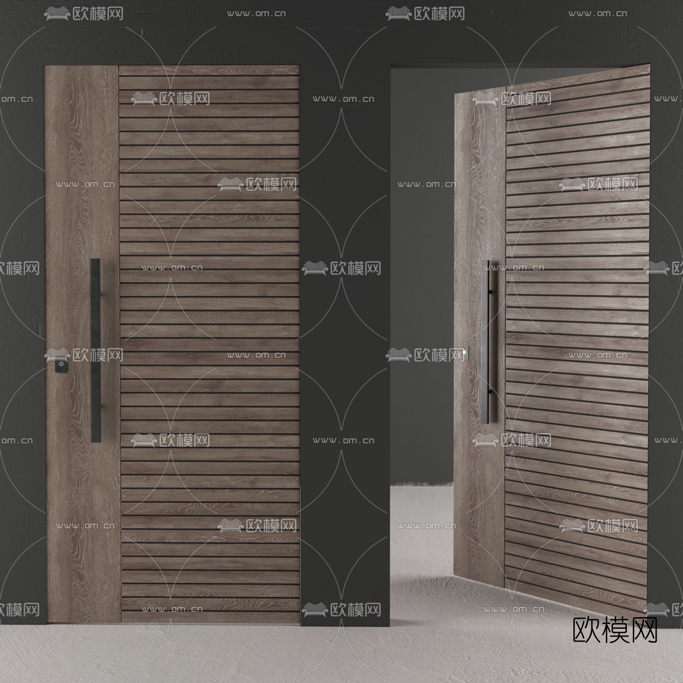 现代房门免费3d模型