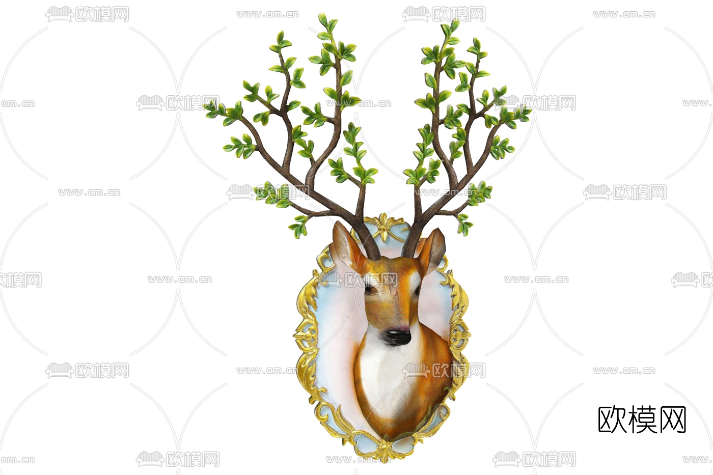 现代梅花鹿挂件免费su模型下载