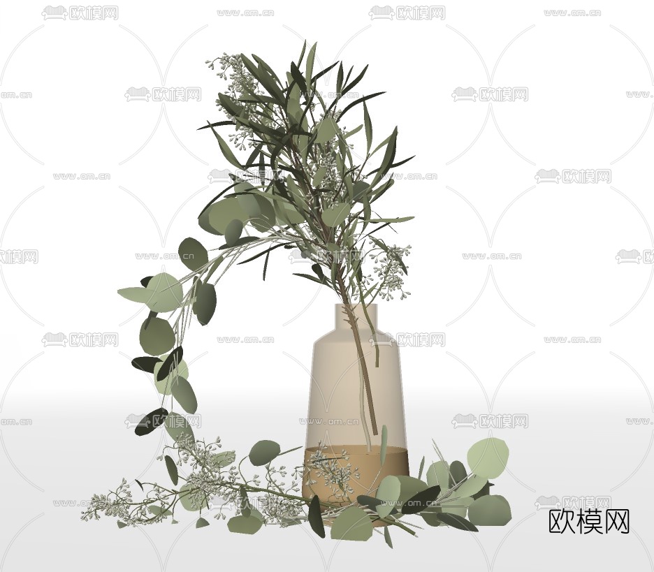 现代花瓶su模型