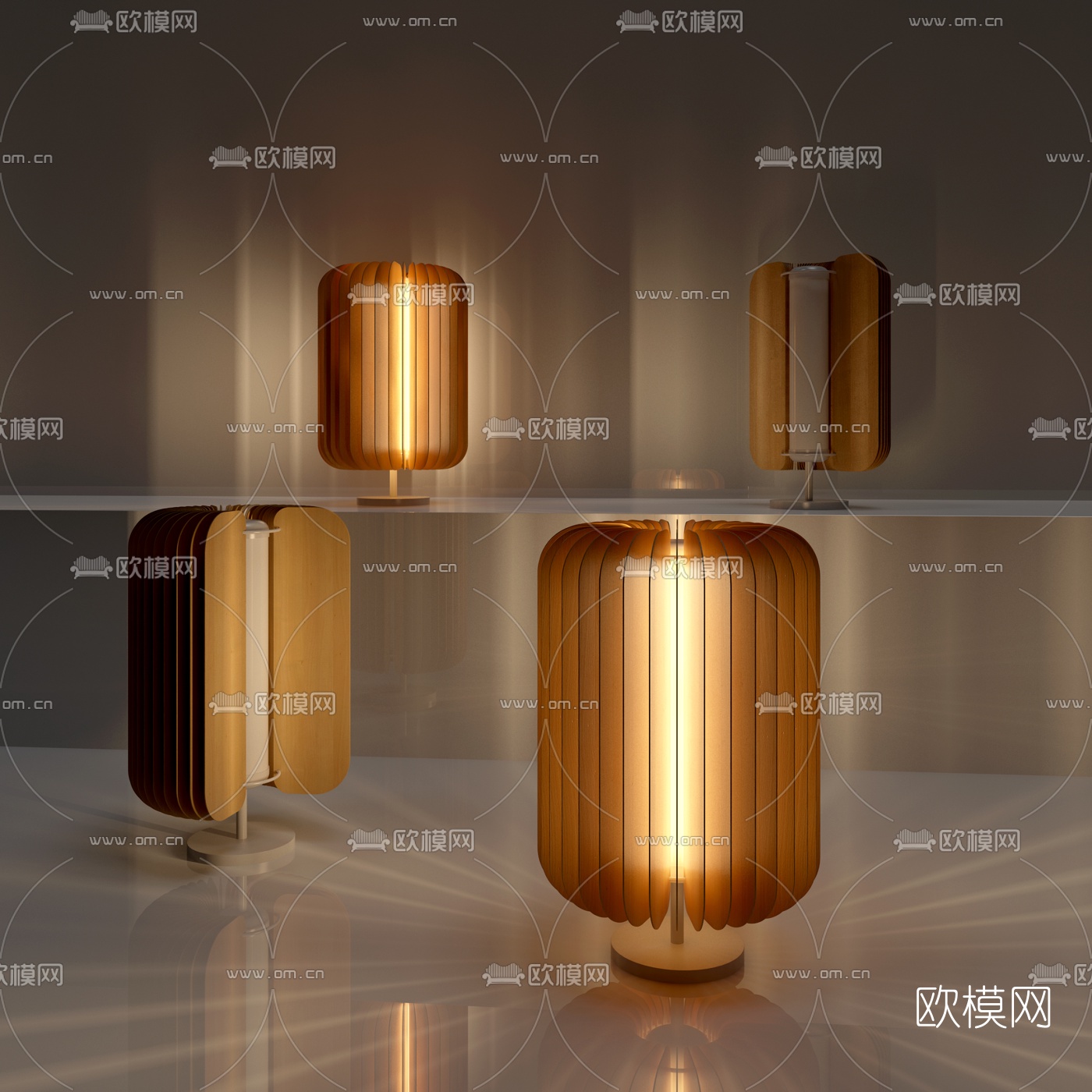 现代台灯3d模型