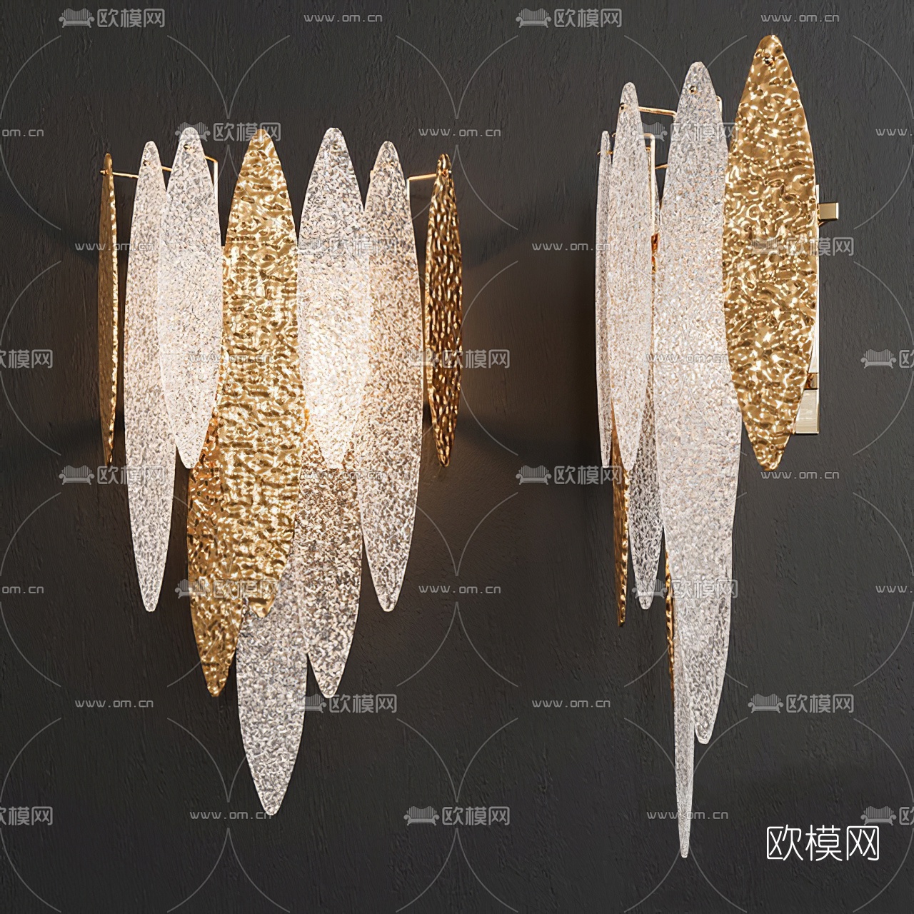 现代轻奢壁灯3d模型下载