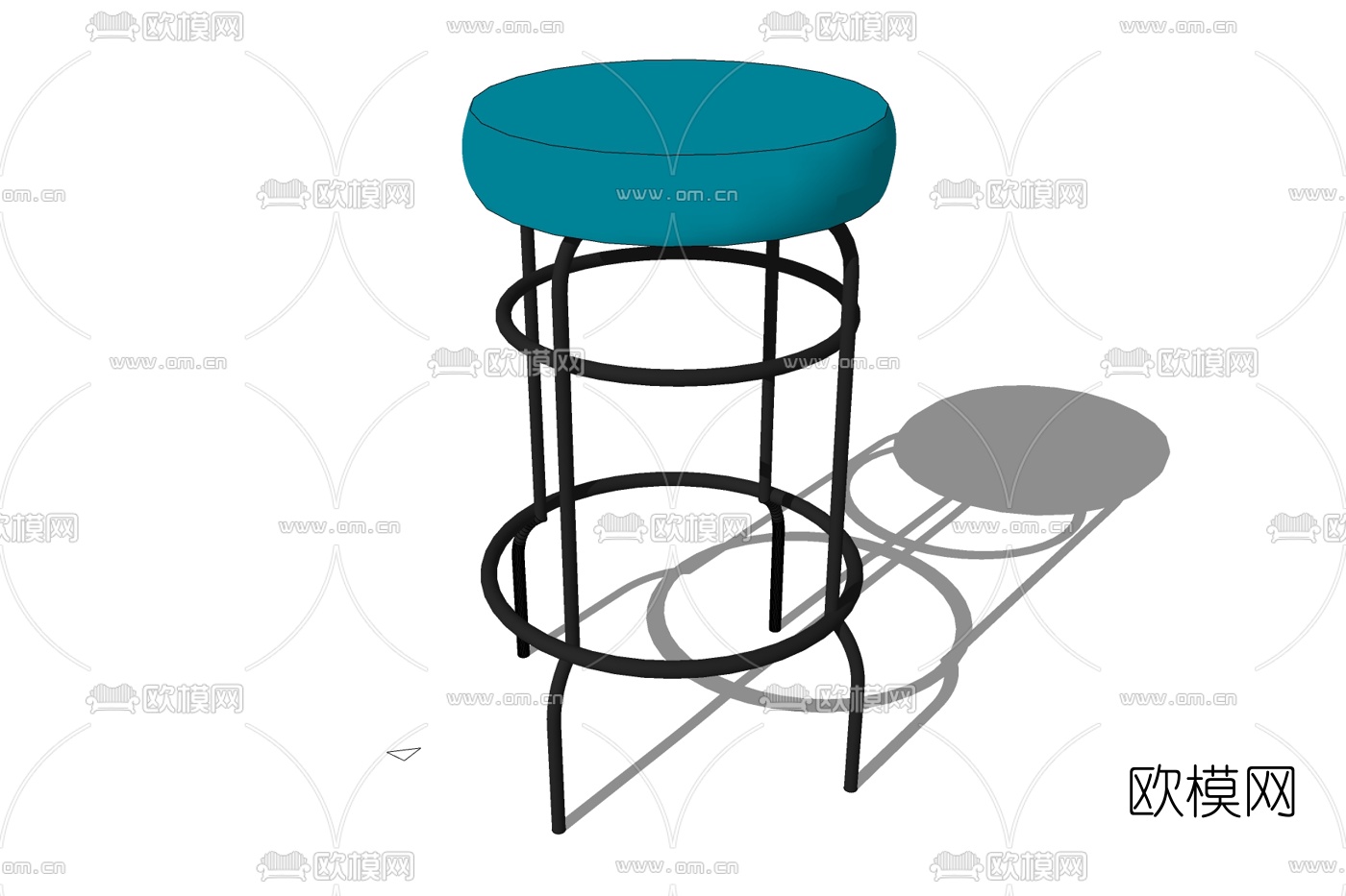 现代吧台凳免费su模型下载
