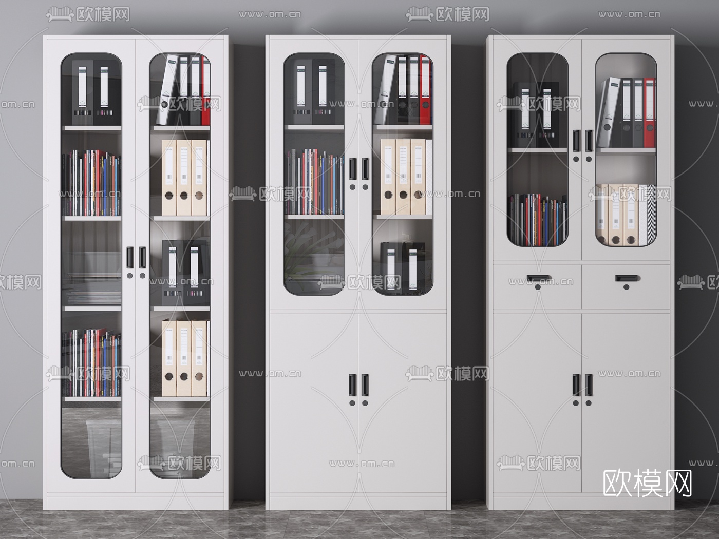 现代文件柜3d模型下载