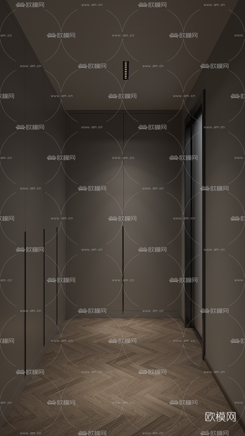 现代简约衣帽间免费3d模型下载