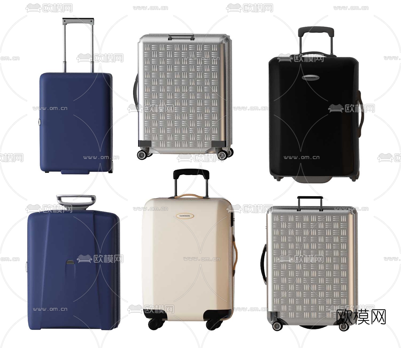 现代行李箱3d模型下载