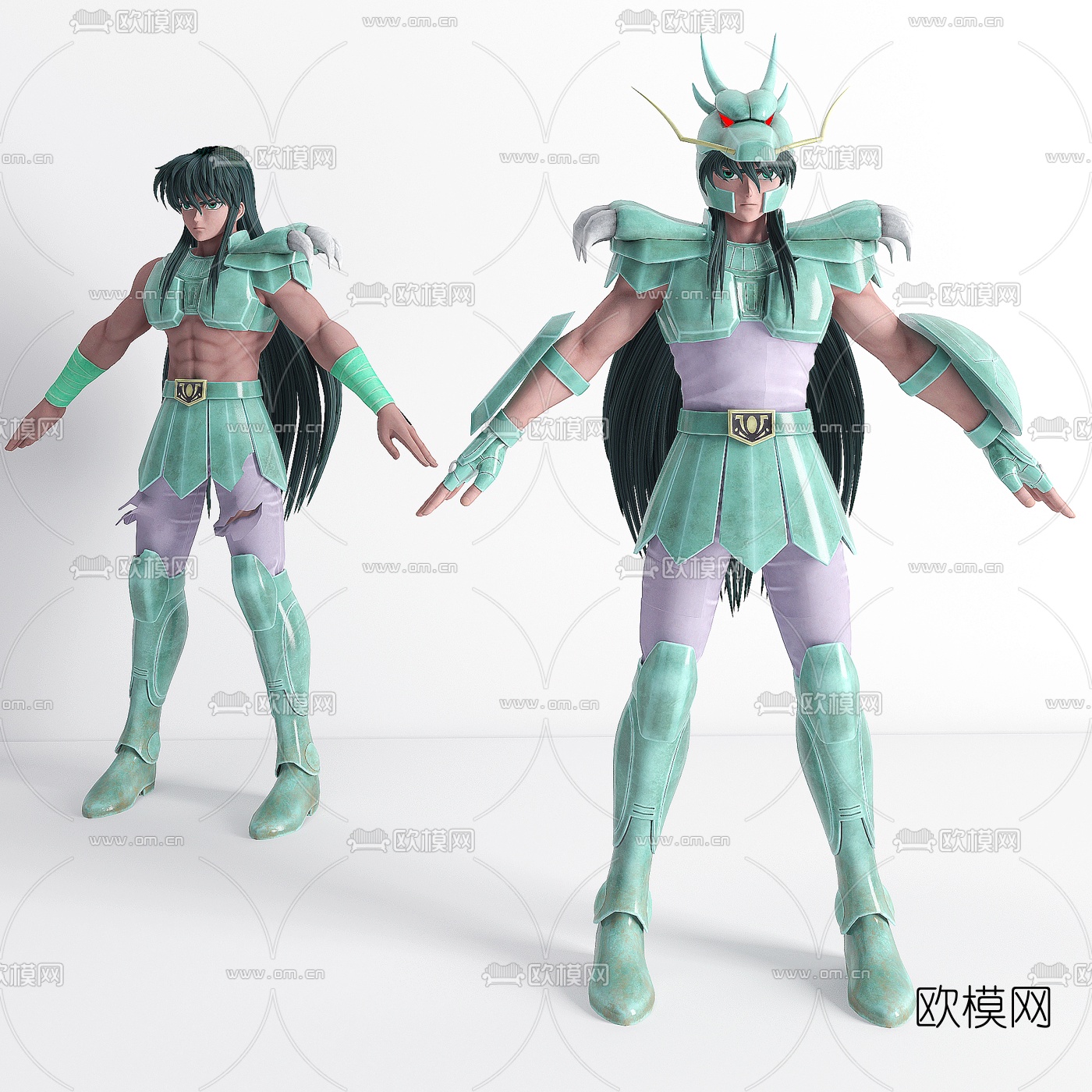 现代漫画游戏角色3d模型
