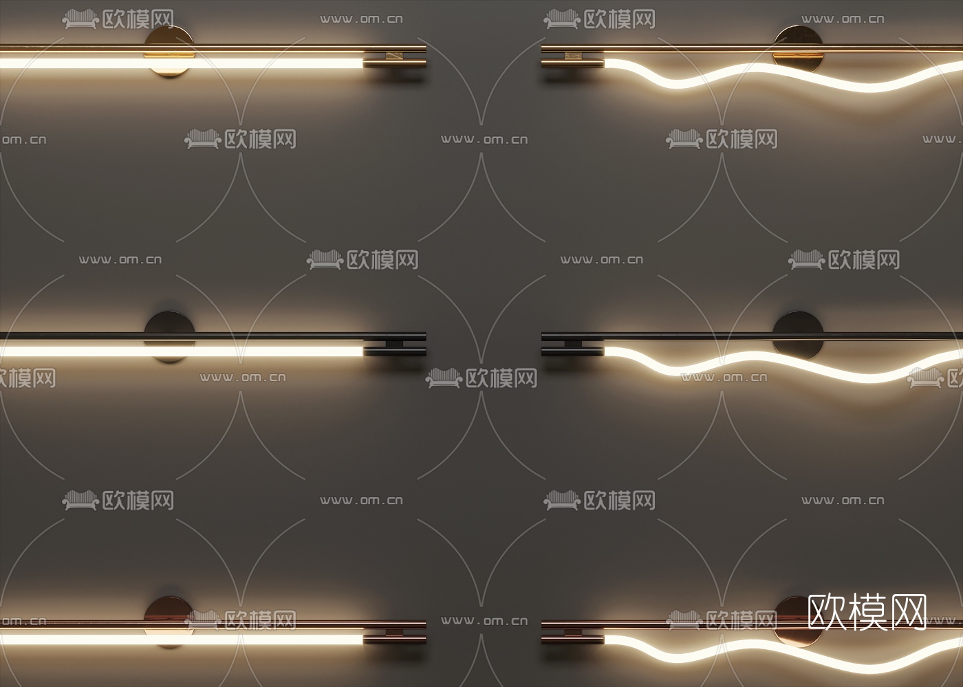 现代镜前灯壁灯3d模型