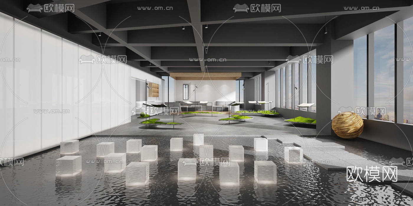 现代生态展馆3d模型