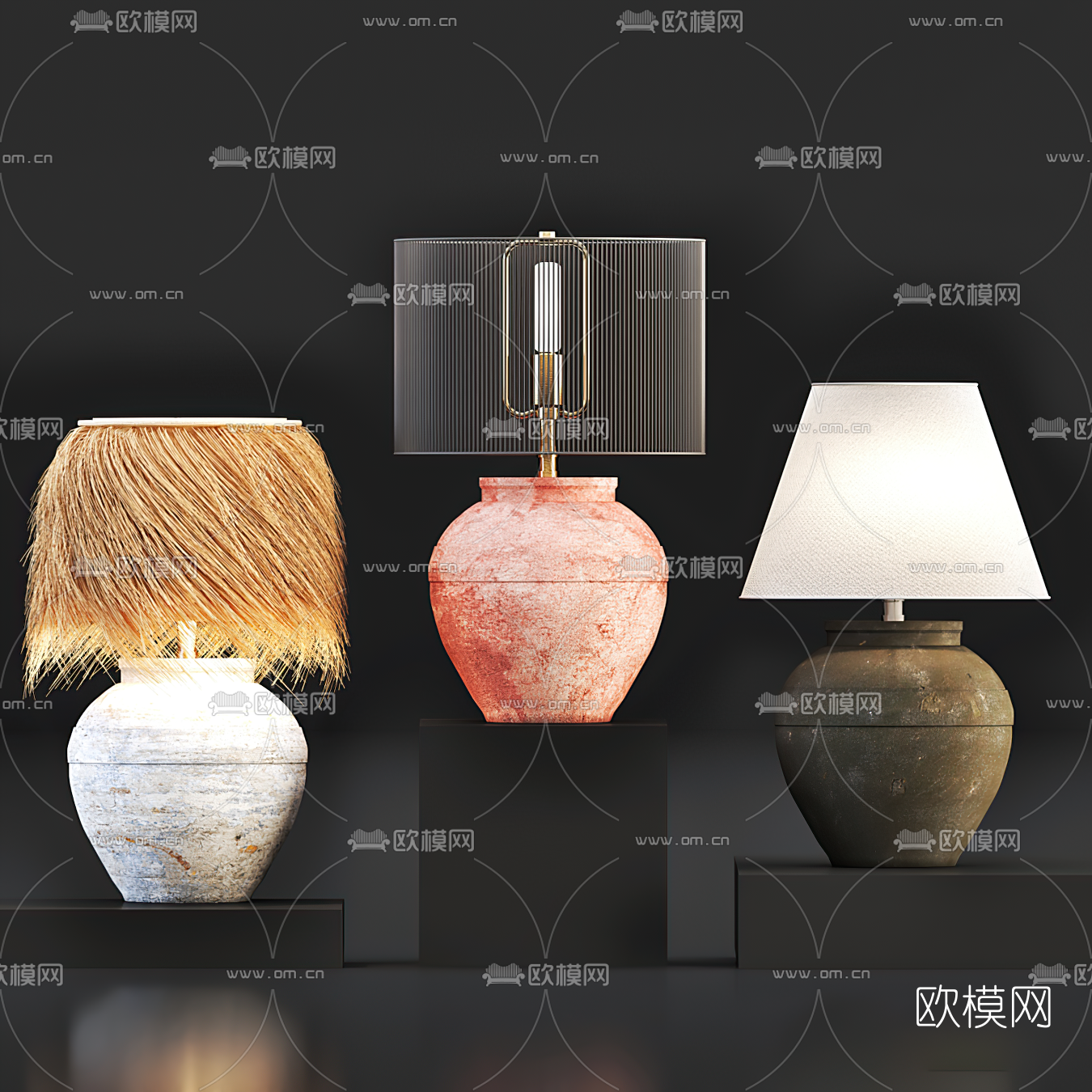 现代创意台灯3d模型
