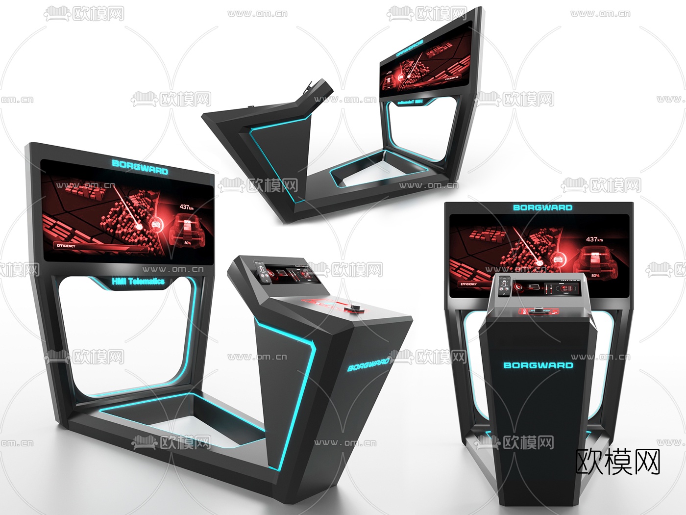 现代互动触摸屏3d模型下载（渲染图1）