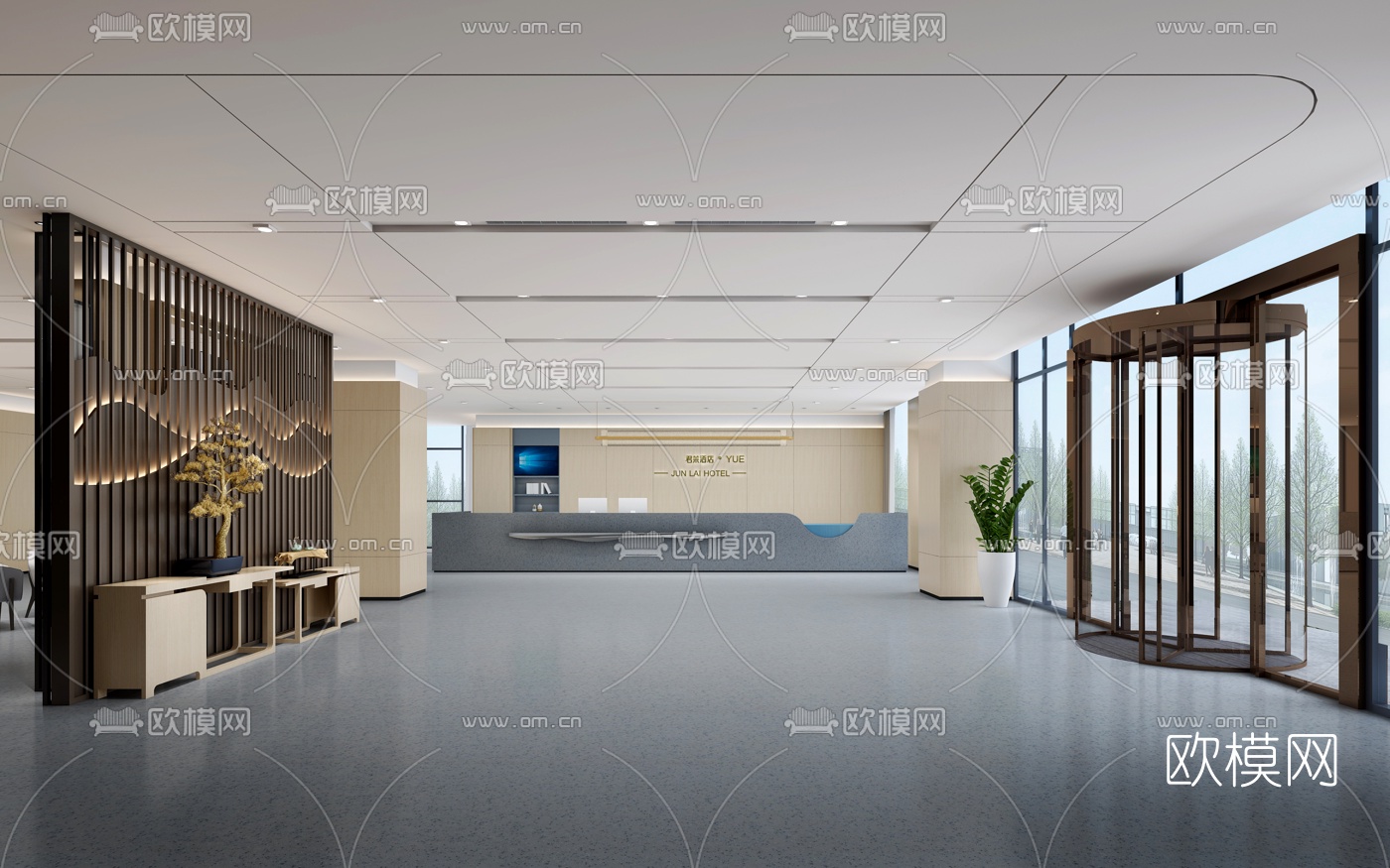 现代酒店大堂门厅免费3d模型