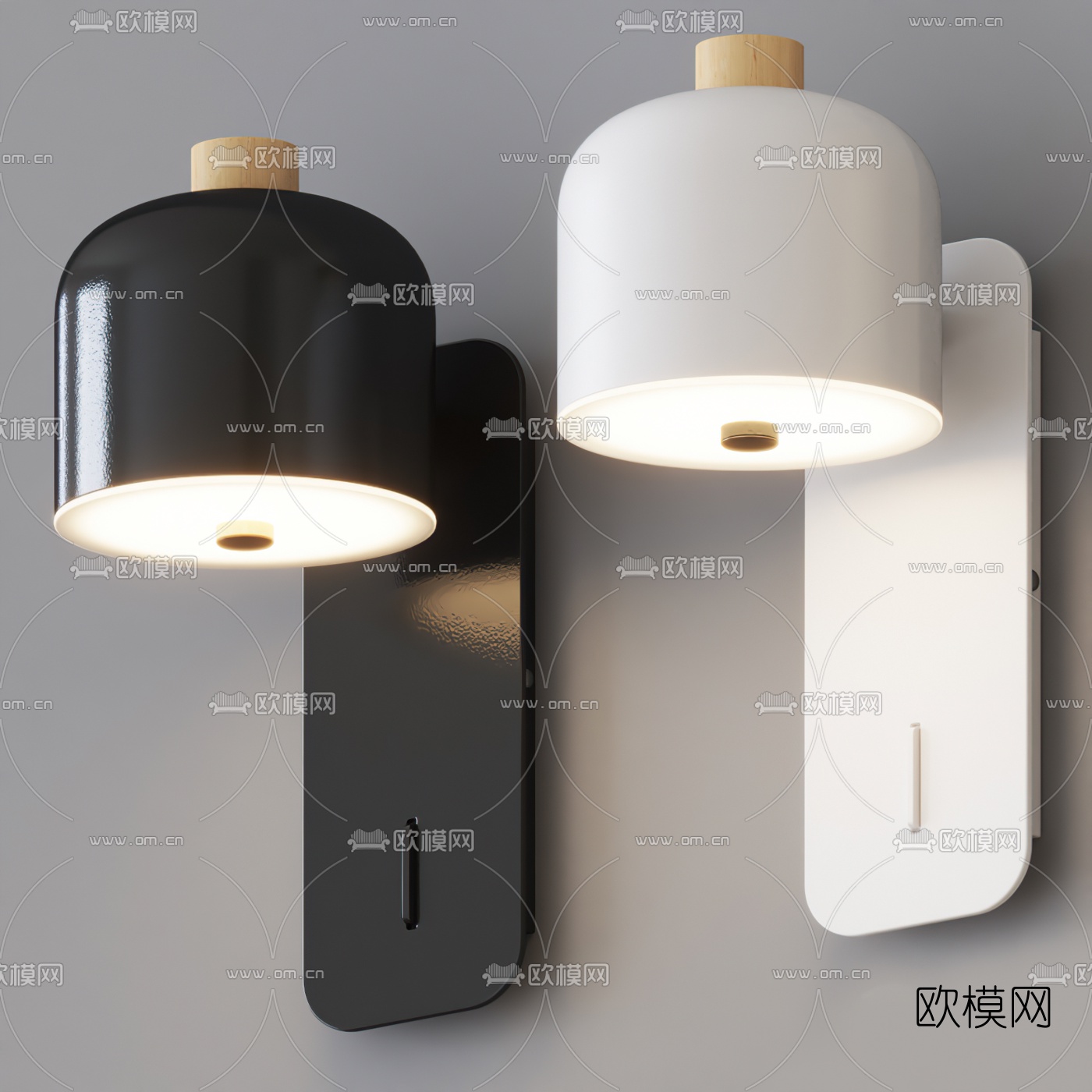 现代时尚壁灯3d模型