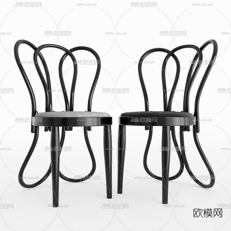 后现代铁艺单椅3d模型