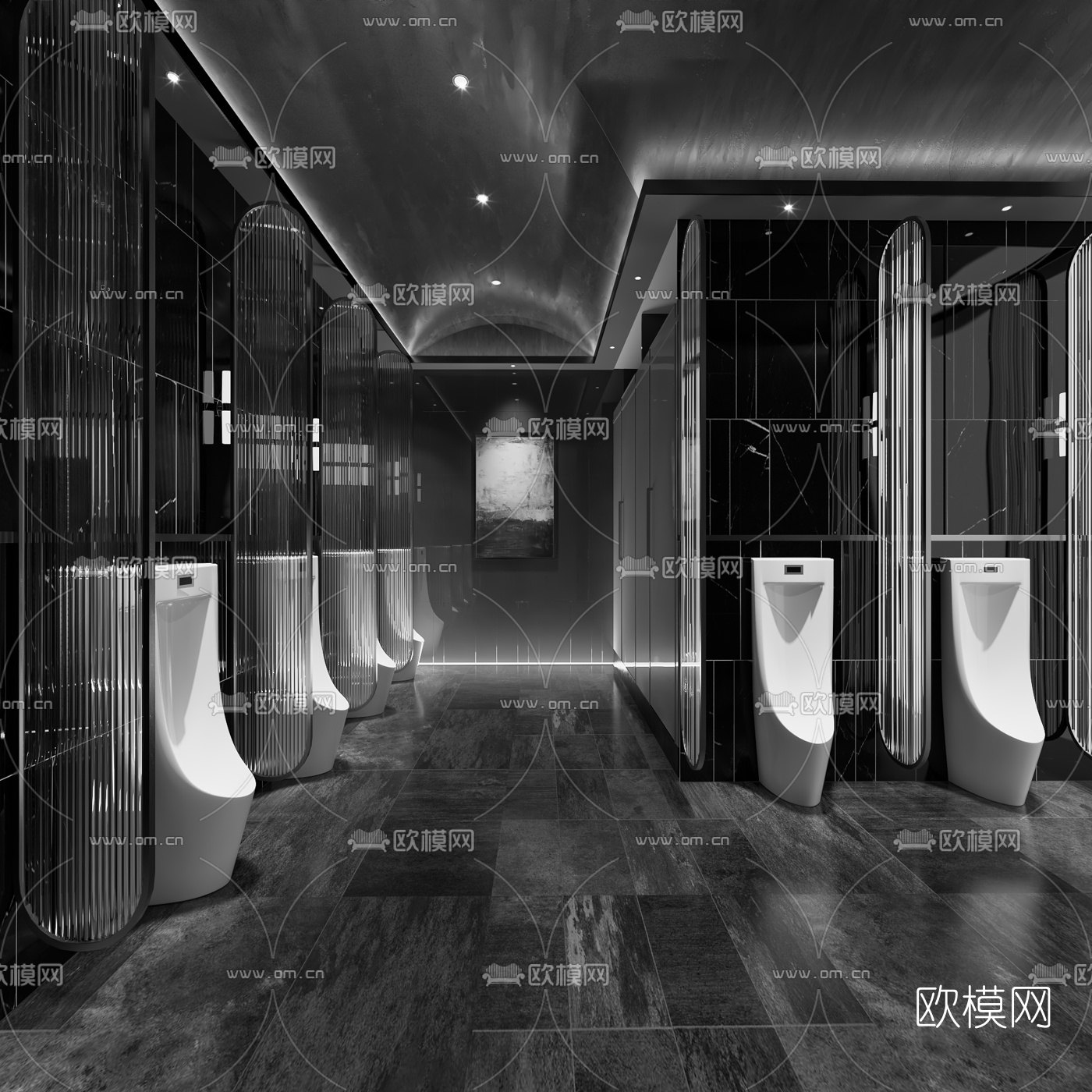 现代公共卫生间3d模型