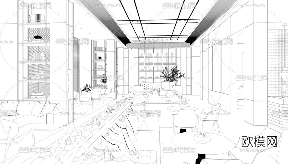 盘石设计 深圳建发小巨蛋(璟悦轩)营销中心3d模型下载(渲染图2)