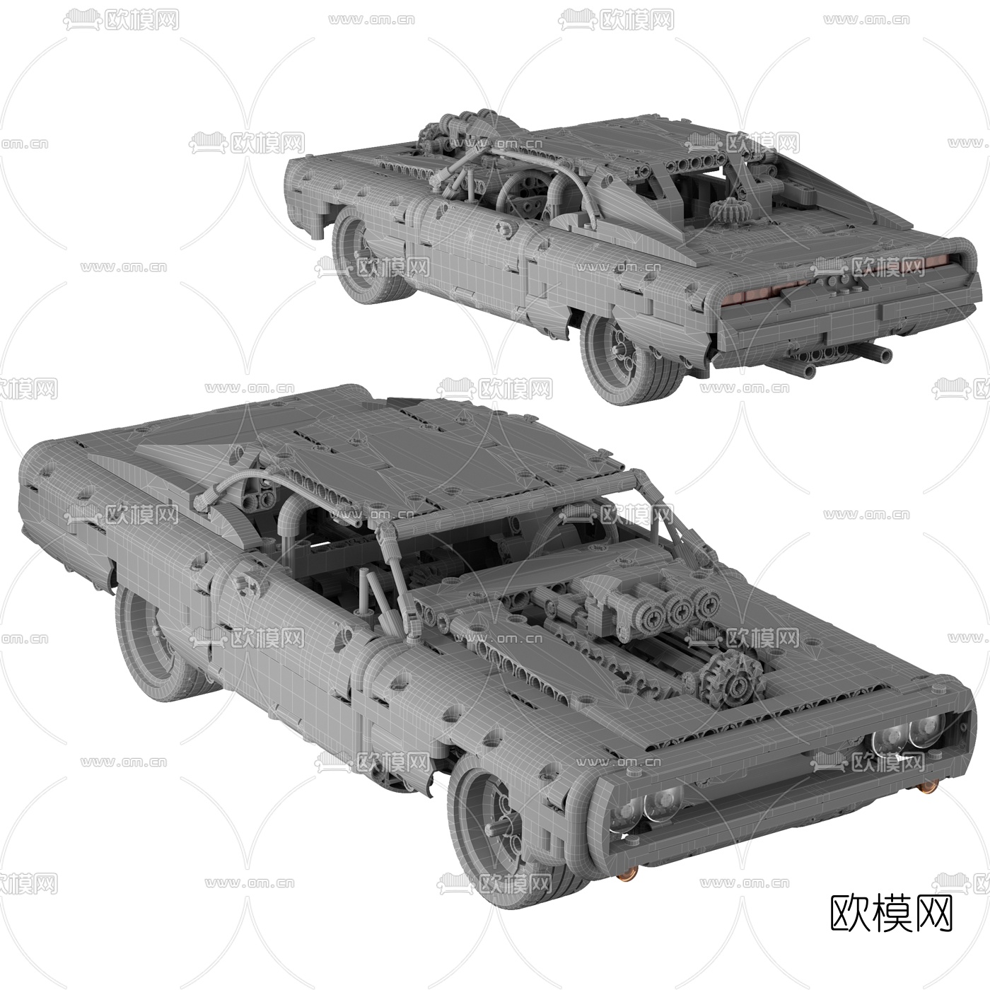 现代玩具汽车3d模型