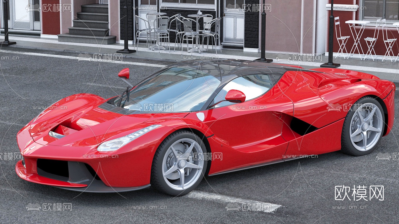 现代法拉利跑车3d模型下载