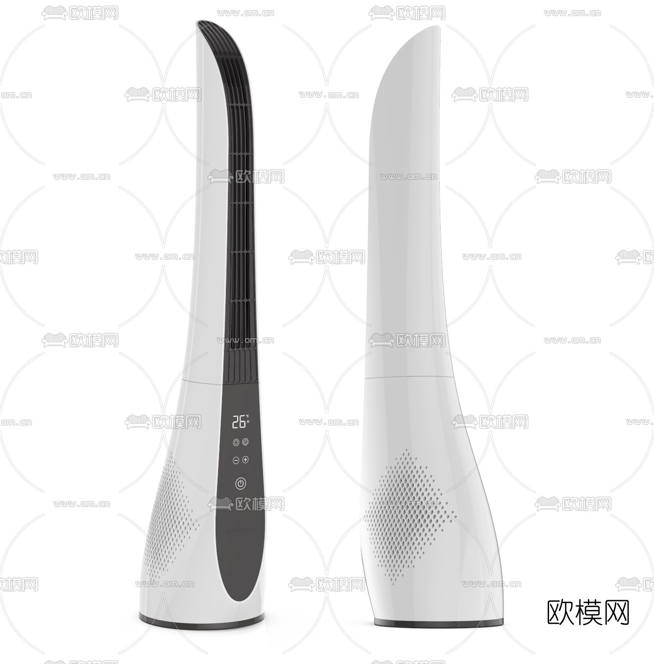 现代塔扇3d模型