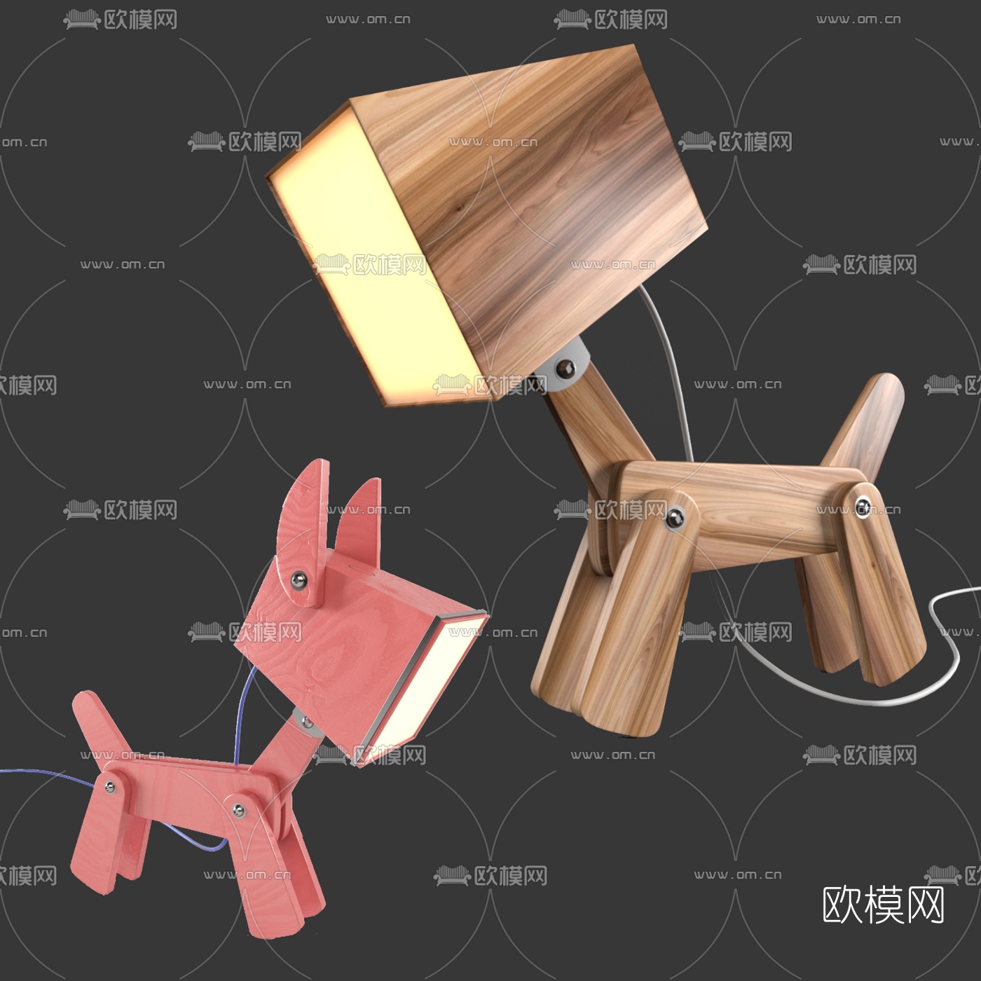 现代简约儿童台灯3d模型下载