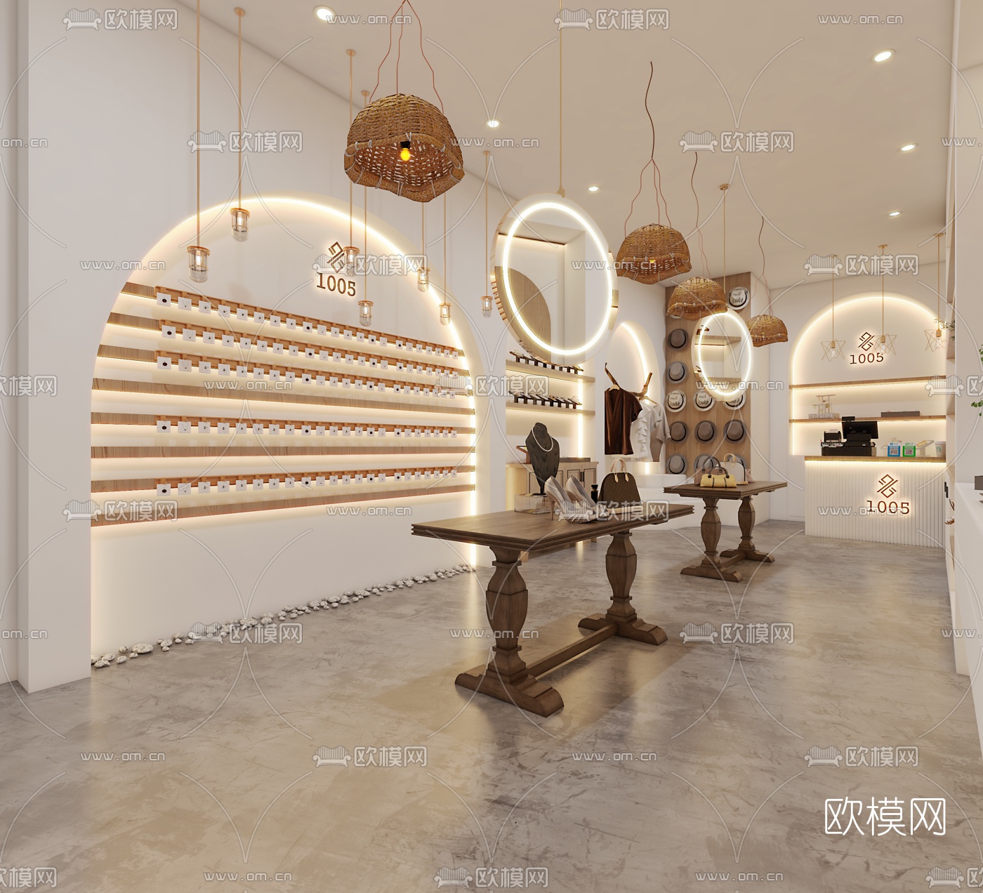 现代首饰饰品店3d模型下载（渲染图2）